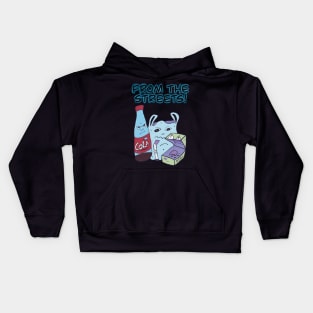 From The Streets! Garbage Gang From The Block (Night Version) Kids Hoodie